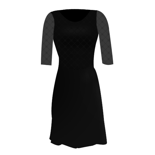 Petite robe noire manches 3/4