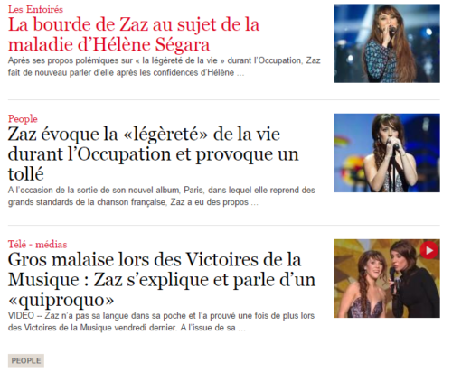 Et si on s'acharnait sur Zaz ?